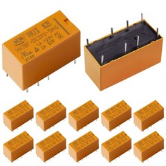 ABXLNIU 12Pcs DPDT Relay 24V Coil 8 Pin 2NO 2NC Mini PCB Power Relays HK19F-24V