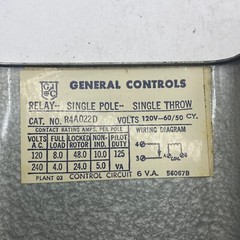 ITT GENERAL CONTROLS R4A022A RELAY 120 V COIL ⭐