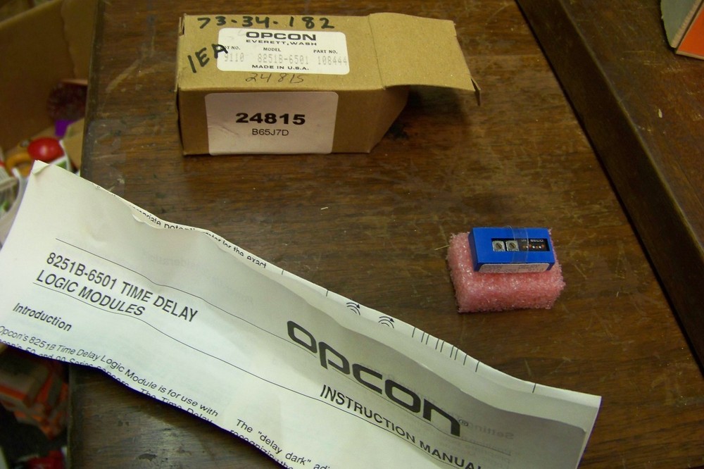 new opcon 82518-6501 108444 PHOTOELECTRIC LOGIC MODULE TIME DELAY