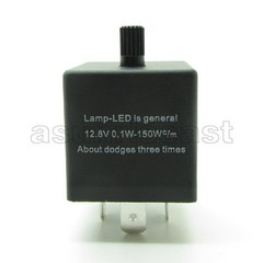 CF14KT Flasher Relay 3 Pin 12V Car LED Turn Singal Light Blink Speed Adjustable