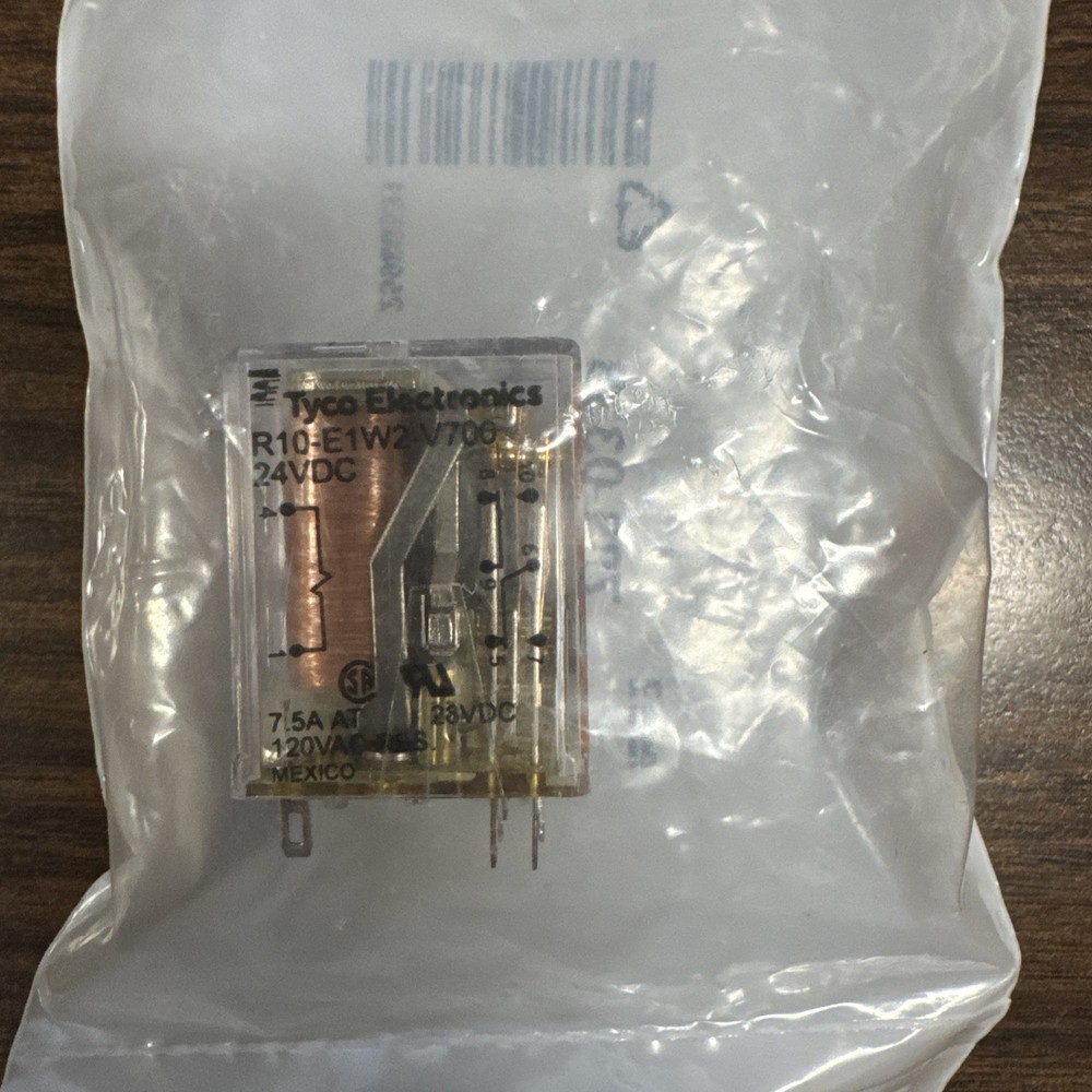 TE Connectivity R10-E1W2-V700 DPDT Relay 24VDC 7.5A Plug-In Potter Brumfield