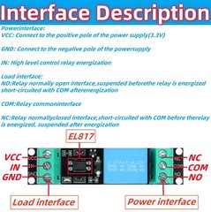 MTDELE 6Pcs DC 3.3V Relay Module 1 Channel Optocoupler 3V/3.3V Relay…