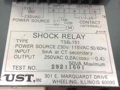 TSUBAKI – Type #TSB-152 – 230/115 VAC 50/60 Hz – Shock Relay