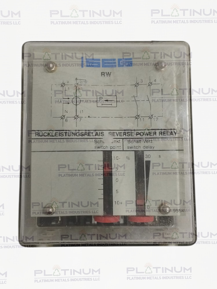 SEG | REVERSE POWER RELAY | TYP: RW 1-10-220-50-5 | FA. NO.:831071721-039