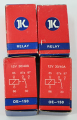Lot of (4) JK Universal 5-Pin 12V DC 20/30A Automotive Car Relay