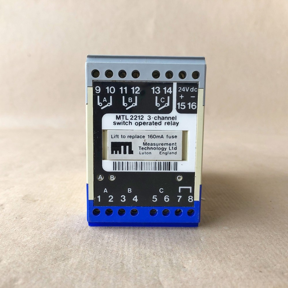 MTL 2212 SWITCH OPERATED RELAY 3-CHANNEL