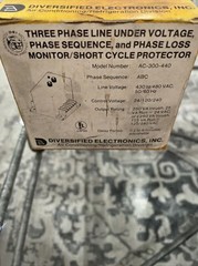 DIVERSIFIED ELECTRONICS AC-300-440B COMPRESSER PROTECTOR 430/480V 3 PHASE
