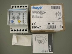 Hager HR522 ELR Earth Leakage Relay 230V 0.03–10A Time Delay 50% Led Test HR 522