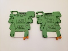 PHOENIX CONTACT PLC-BSC-230UC/21 TERMINAL BLOCK W/2961134 RELAY (LOT OF 2) NNB