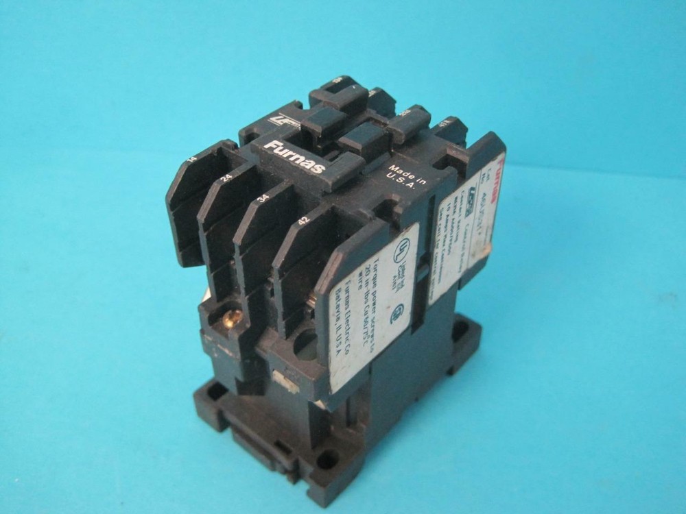FURNAS Control Relay Coil Contactor 10A 120V Series E Cat. 46US31 Tested