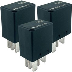 Automotive 12V 20A/10A 4-Pin Relay 3-Pack For Fuel Pump Starter Wiper AC
