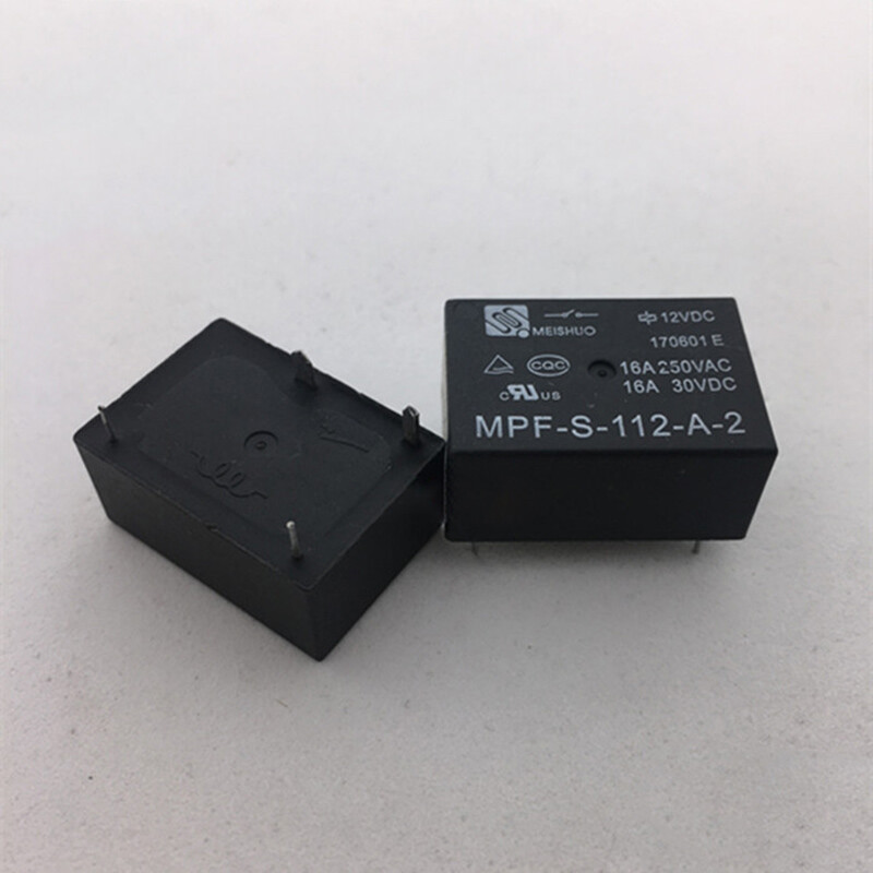 5Pcs MEISHUO MPF-S-112-A-2 Power Relays 12VDC 16A 250VAC 4Pin