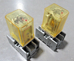 2 Pack IDEC RR2P-UL DC24V General Purpose Relay W SR2P-05C Base *BRAND NEW*
