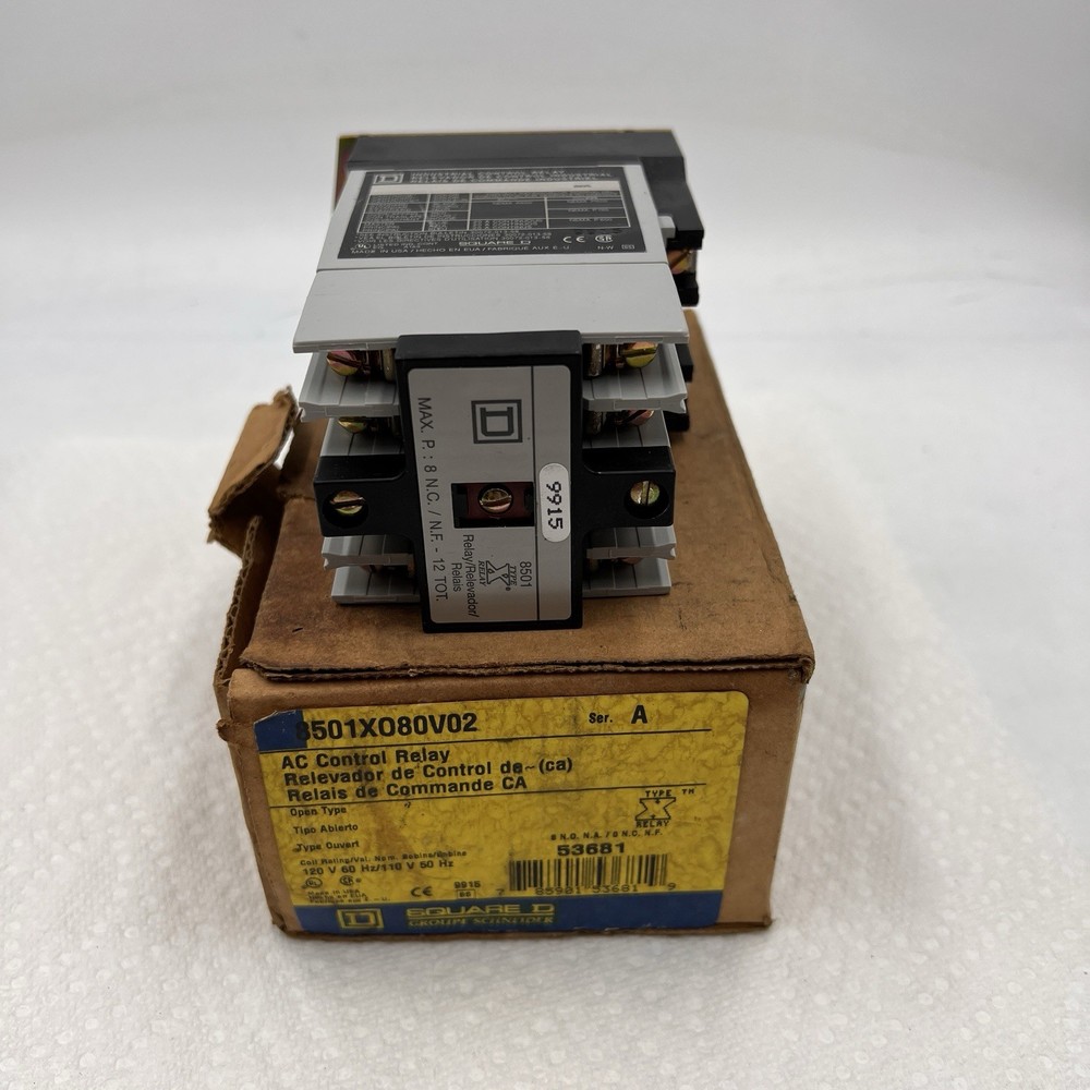 Square D AC Control Relay 120V Coil 8501XO80V02