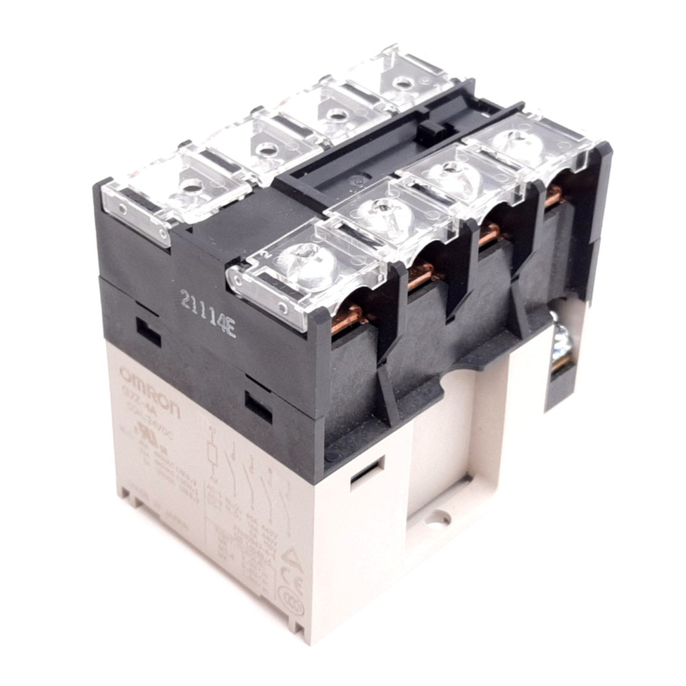 Omron G7Z-4A Relay, 4-Pole N/O, Coil: 24VDC, Rating: 40A 440VAC, DIN Rail