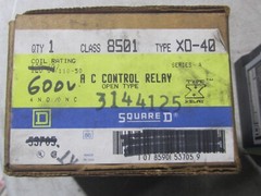 NEW Square D 8501XO40 SER A INDUSTRIAL CONTROL RELAY 550/600V FORM KT