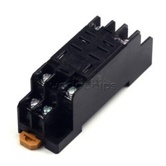 1-10x 12/24V 110/220V AC/DC Coil Power Relay LY2NJ DPDT 8Pin HH62P JQX-13F +Base