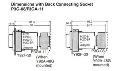 OMRON RELAY SOCKET P3GA-11 11PIN FREE HANGING FOR PANEL MOUNT TIMERS 6A 250VAC