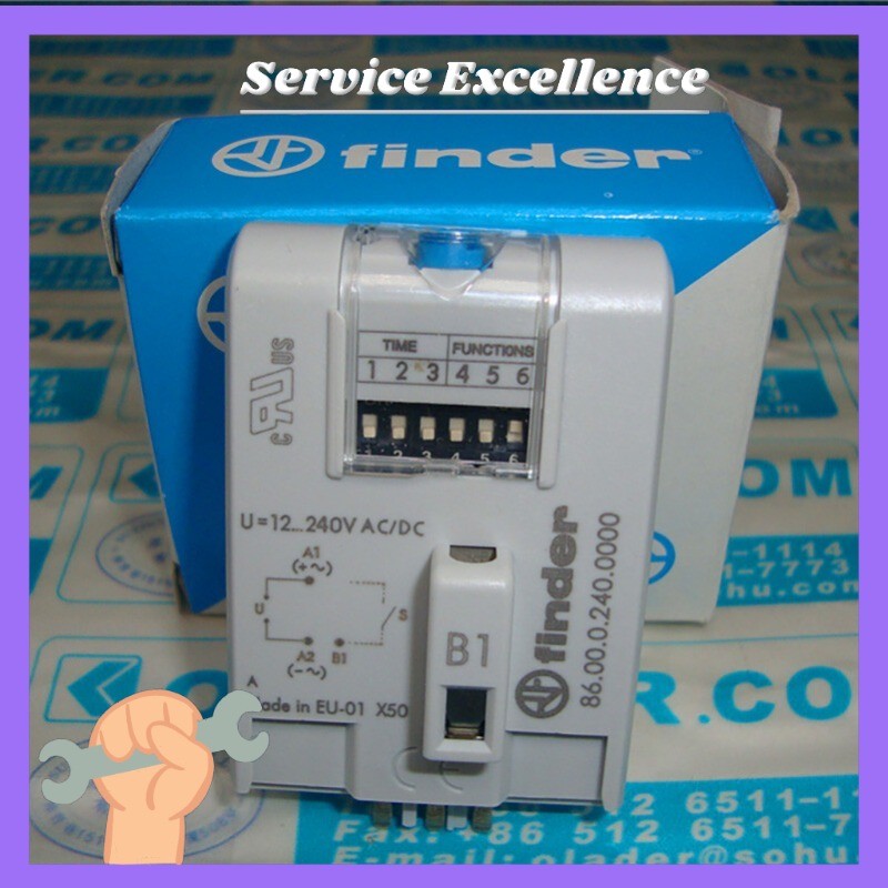 Finder-860002400000 1PCS Multi-Function Timer Module Power Relay 12V-240V A/