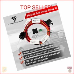 JY Performance Electric Fuel Pump Relay Kit for 12V System 40 AMP Waterproof Hea