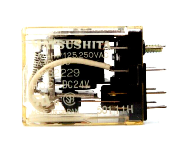 Mitsushita HC2-DC24V DPDT 7 Amp Ice Cube Relay 24VDC Coil