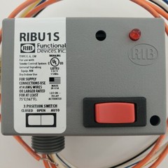 Functional Devices RIBU1S Enclosed Pilot Relay 10 Amp SPST + Override – New