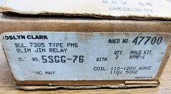 Joslyn Clark 5SGG-76 Slim Jim Relay Bul. 7305 Type PMS