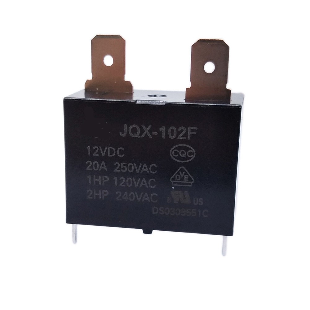 Power Relay JQX-102F-12VDC Equal to:HF102F-12VDC SPST 20A 250VAC