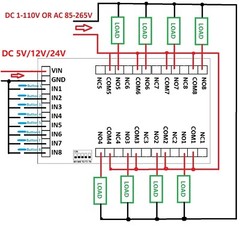 1 PCS 8ch Flip-Flop Latch Relay Board Bistable Self-locking Electronic Switch