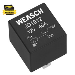 2 Pack JD1912 Car Relay, 12V 40A, 4 Pin SPST, Automotive Switches and Starters,