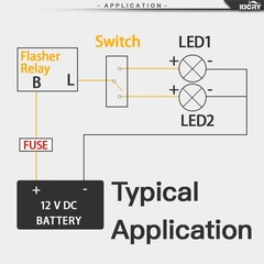 12V Speed Adjustable 2 Pin LED Electronic Flasher Relay for Motorcycle Turn S…