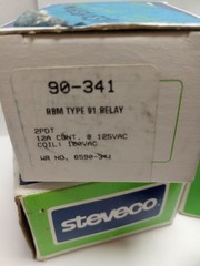Lot of 3 – Steveco 90-341 RBM Type 91 2-Pole Switching Relay