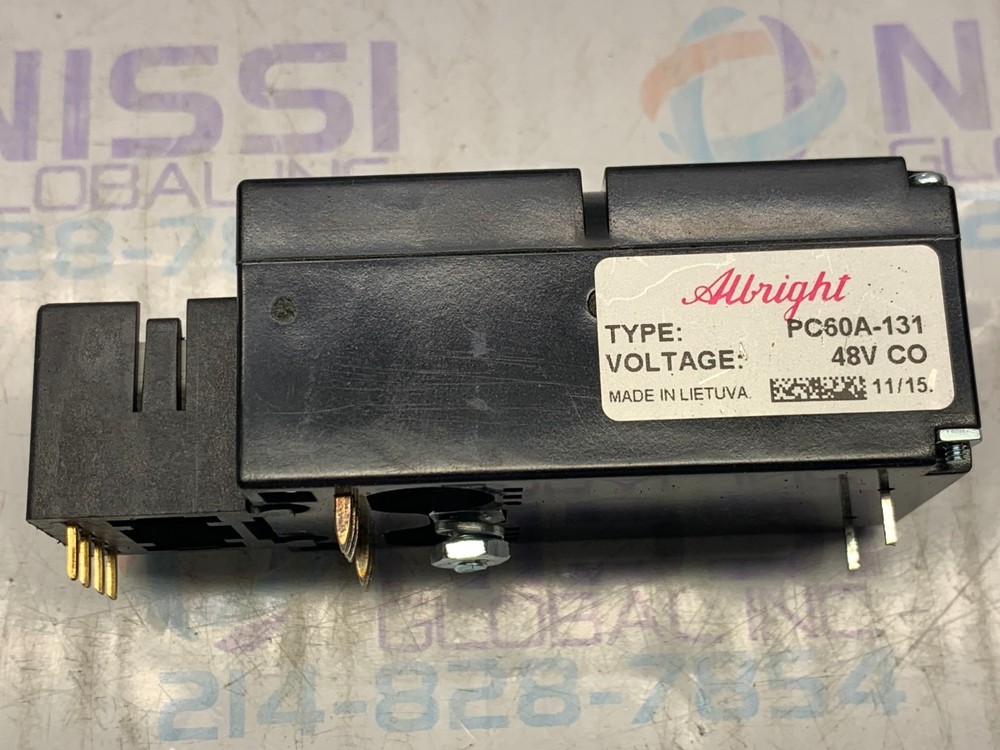 Albright PC60A-131 48V Single Pole DC Contactor Relay Solenoid PCB Coil Terminal