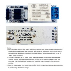 DC 12V 10A Magnetic Latching Relay Module Zero Power Hold Bistable Self-locking