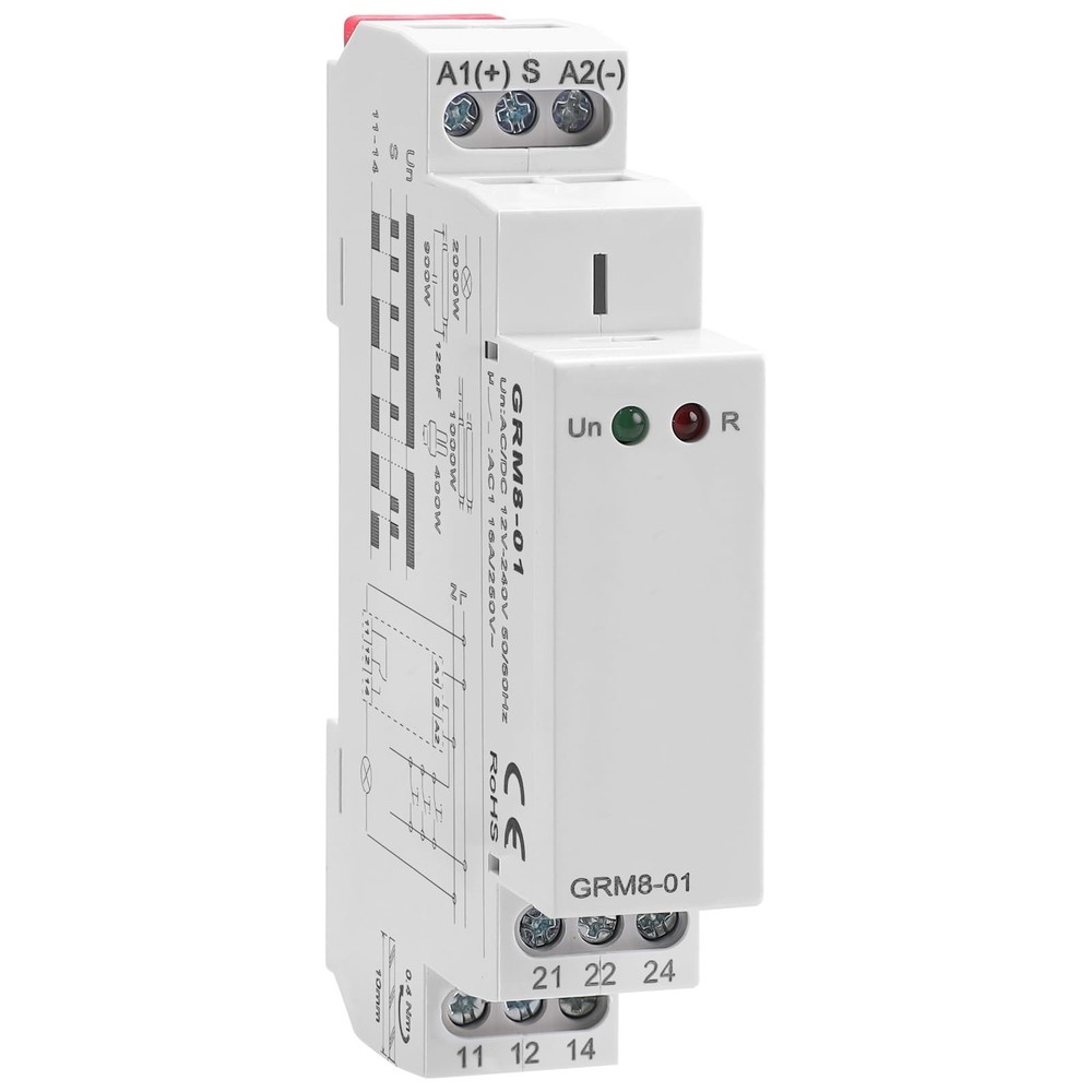 Electronic Impulse Latching Relay, GRM8-01 16A Memory Impulse Relay Wide Rang…