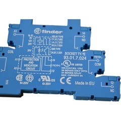 Finder 93.01.7.024 5-Pin Relay Socket 6A 250V DIN Rail
