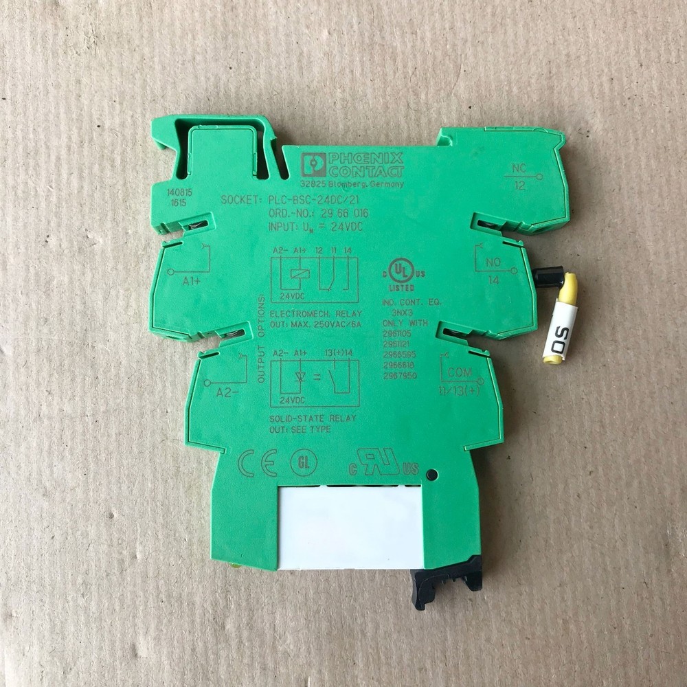 PHOENIX CONTACT PLC-BSC-24DC/21 RELAY BASE 2966016