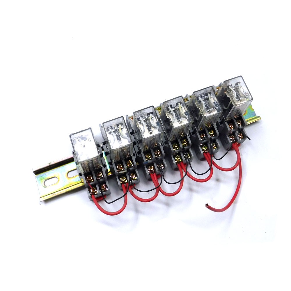 (Lot of 6) Dayton 5ZC11 8-Pin Double-Pole Double-Throw Power Relays 10A at 28VDC
