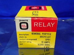 OHMITE DOSYX-69T SPDT 15A 10,000 OHM Relay UNUSED/SURPLUS CONDITION