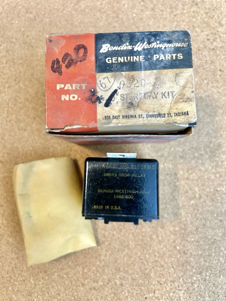 Bendix Westinghouse 1456-600 Relay 3ARR3 H6D4 Starter NOS USA GE