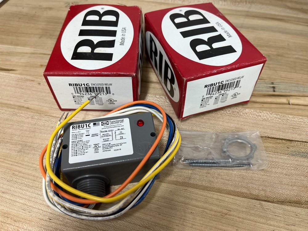 2 NEW RIB Functional Devices RIBU1C Enclosed Pilot Relays 10 Amp SPDT 10-30 VAC
