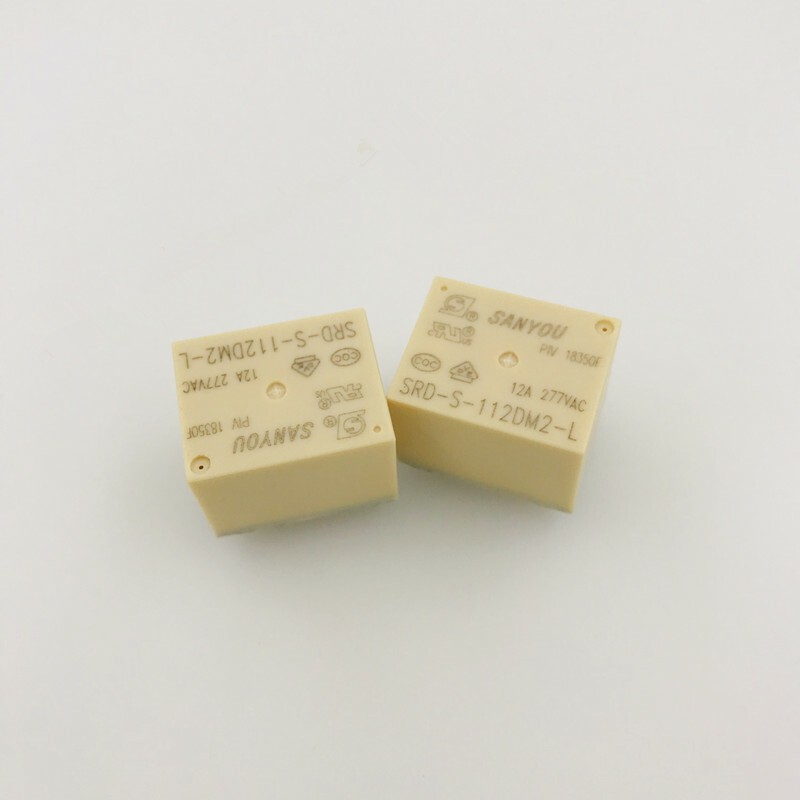5Pcs For SANYOU Relay SRD-S-112DM2-L 12VDC Normally Open 4 Feet 12A277VAC