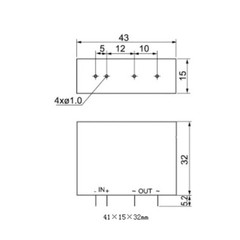 PCB Mount 5A SSR Solid State Relay DC Control DC Input DC3-32V Output DC5-110V