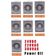 JSZ3F Time Relays Power-on Delay Timer 8pin 24VDC 220VAC 380VAC Multi-range 5A