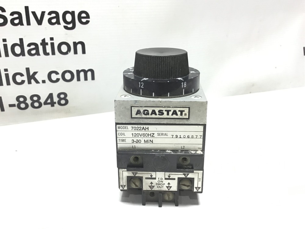 AGASTAT 7022AH Pneumatic Time Delay Timing Relay 4 .5-5 SECs