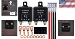 2 Pack 12V DC Heavy Duty Starter Relay Switch with 120A Capacity for Vehicles