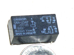OMRON G6A-234P RELAY 5V 5 V VDC COIL DPDT CONTACTS .6A@125VAC 1A@30V DC AC USA