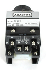 Agastat 7012PE Timing Relay. Coil 125VDC Time: 20-200 Seconds