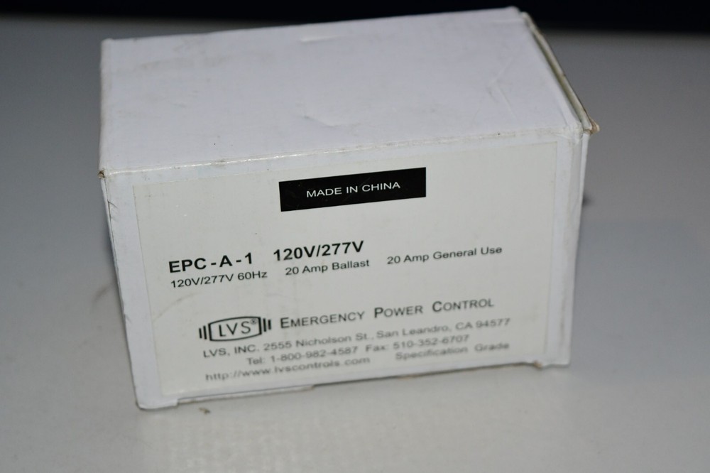 LVS EPC-1-D 120V/277V Emergency Lighting Power Control Switch NEW IN BOX W2C
