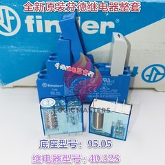 FINDER 40.52.9.024.0000 24VDC Power Relay W/ 95.05+99.02.9.024.99 Socket x1PC